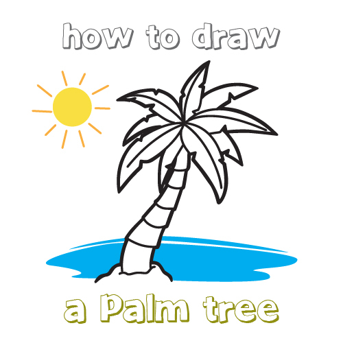 500x500 Simple Drawing Of A Palm Tree