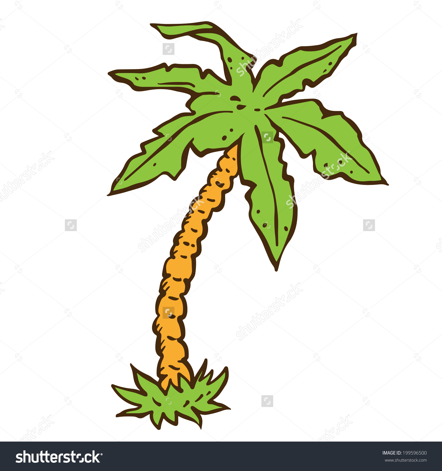 1500x1600 Simple Drawing Of A Palm Tree Coconut Palm Tree Isolated On White