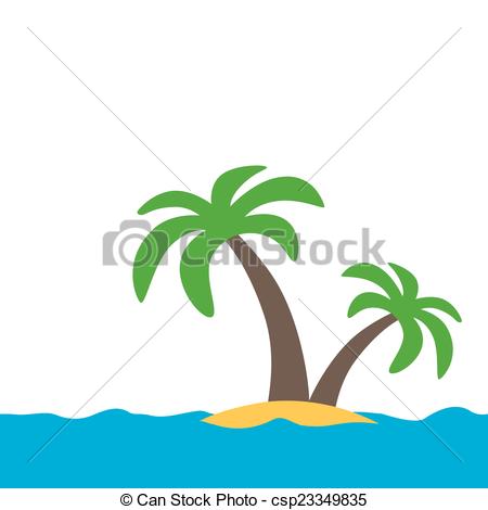 450x470 Simple Symbol Of A Tropical Island With White Background Vectors