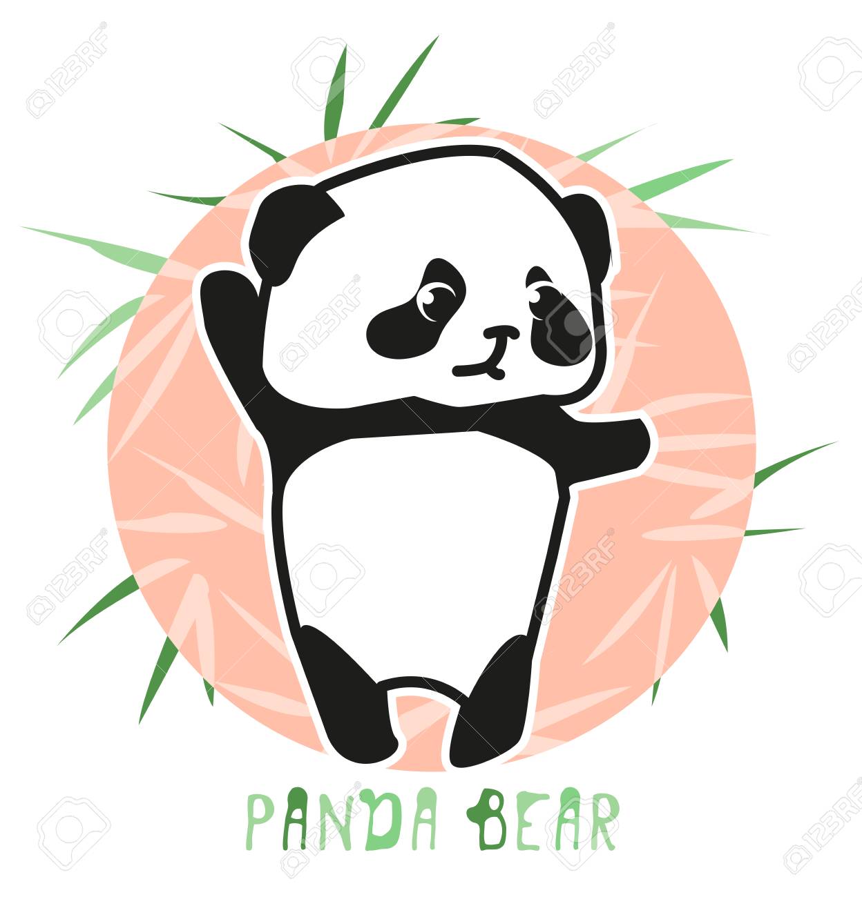 1248x1300 Panda Bear Illustration Children, Young, Set. Funny Drawing