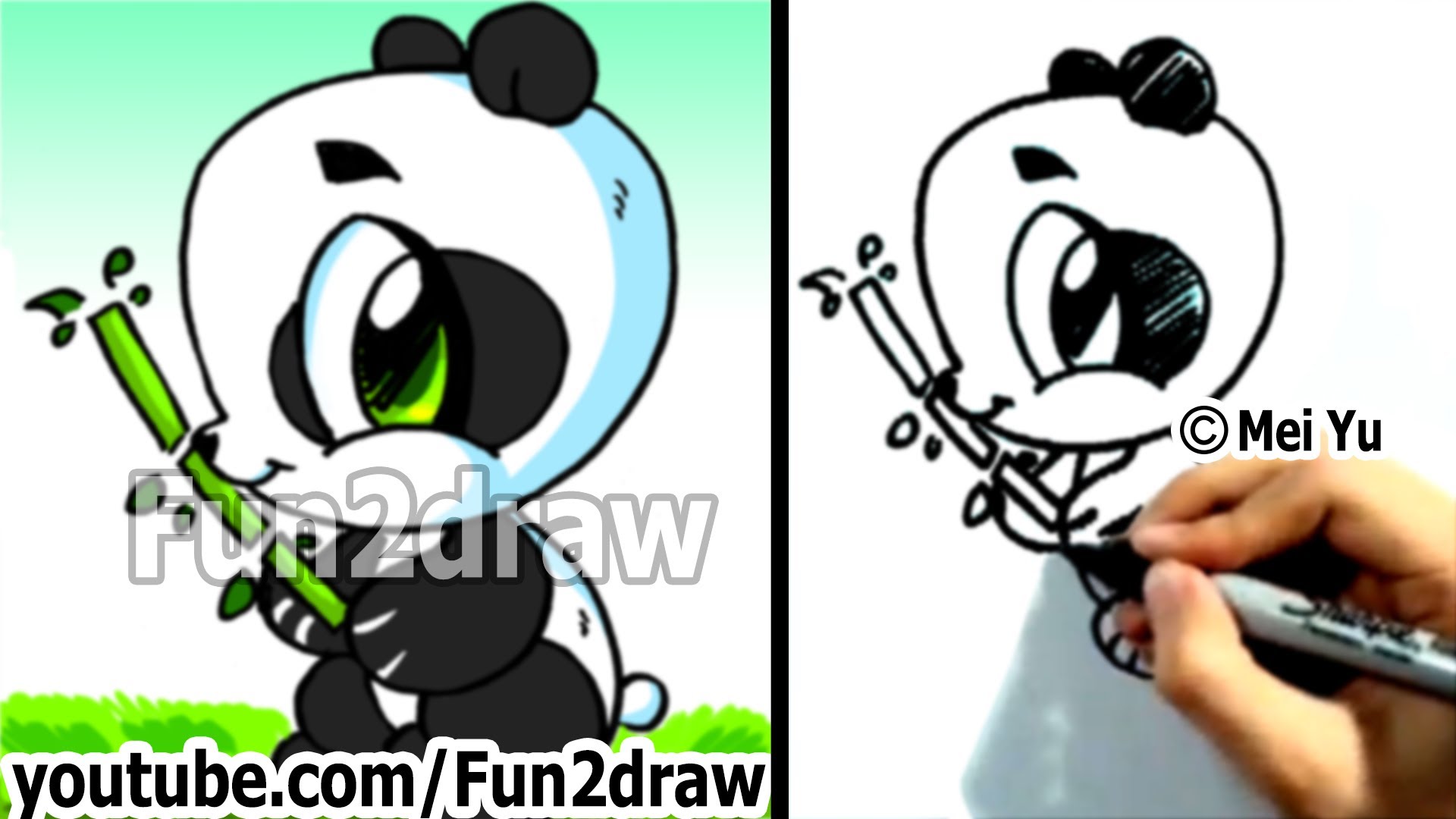 1920x1080 How To Draw A Cartoon Panda