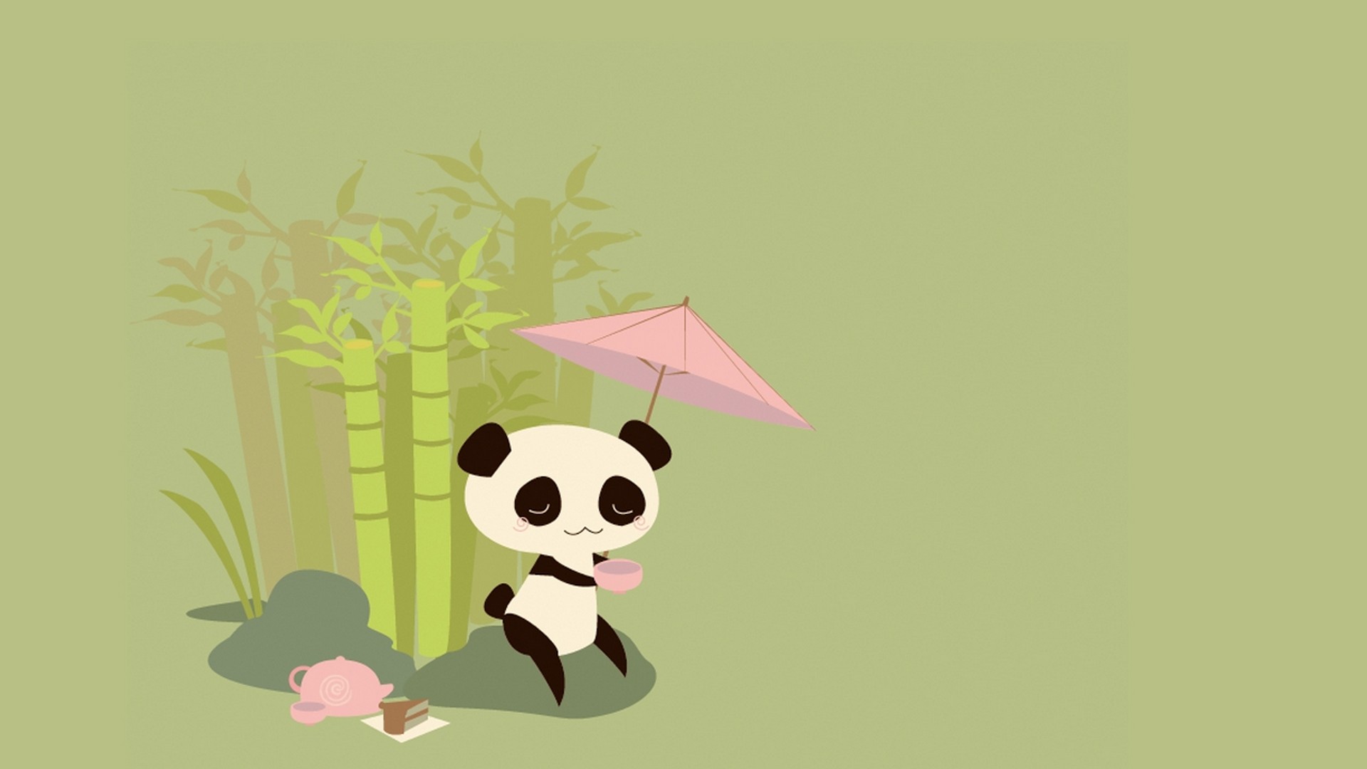 1920x1080 Cute Panda Drawing Wallpaper