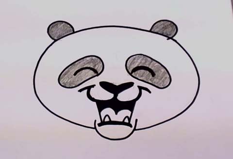 480x327 How To Draw A Panda Bear Face