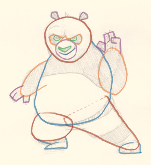500x544 How To Draw Kung Fu Panda Po