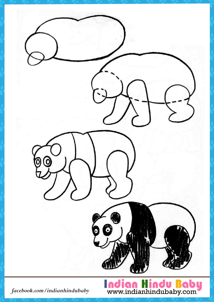 724x1024 Panda Step By Step Drawing For Kids Indian Hindu Baby