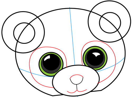 500x371 How To Draw Stuffed Baby Pandas With Easy Step By Step Drawing