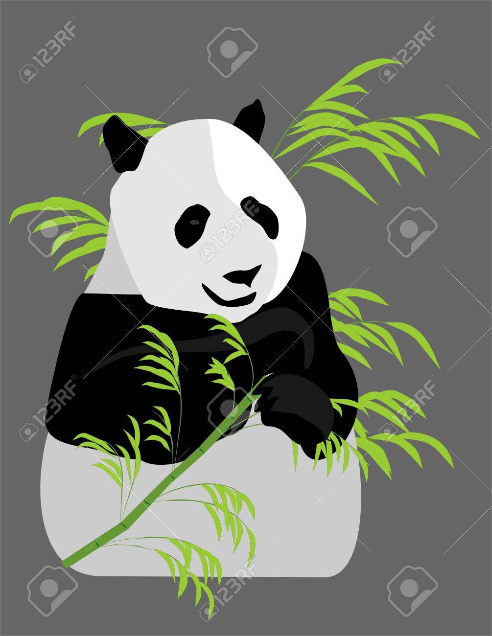 1005x1300 Drawing Of A Panda Eating Bamboo Royalty Free Cliparts, Vectors
