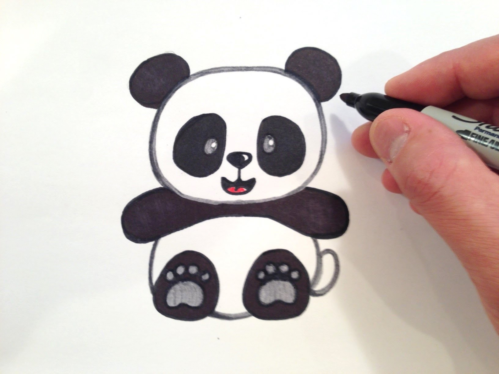 1632x1224 Cute Panda Bear Drawing How To Draw A Cute Panda Bear