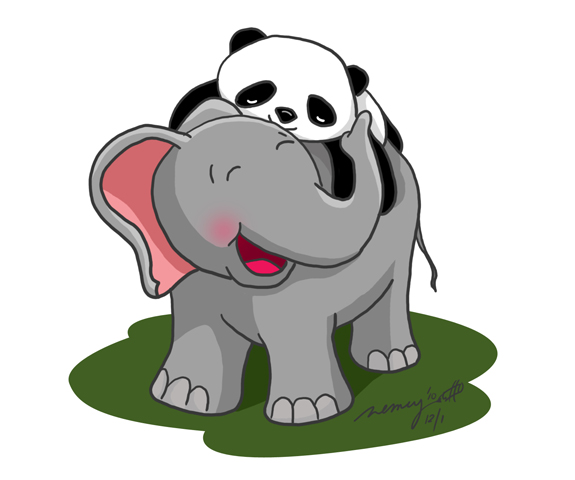 575x480 Panda Drawing Me, Myself And Perhaps Others As Well