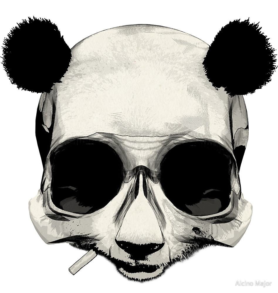 948x1000 Panda Skull Head By Alcino Major Redbubble