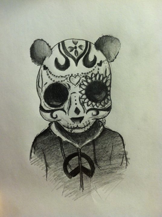 537x720 Panda Sugar Skull By Gloomeh