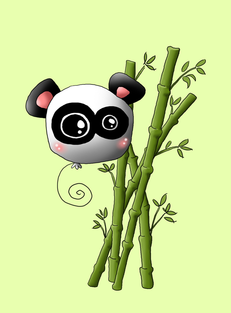741x1007 Panda's Bamboo By Rhiez