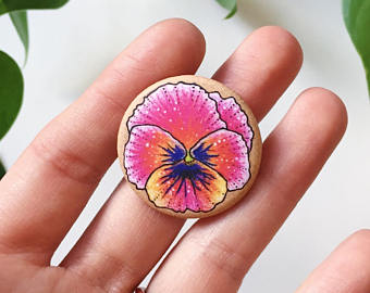 340x270 Pansy Drawing Etsy