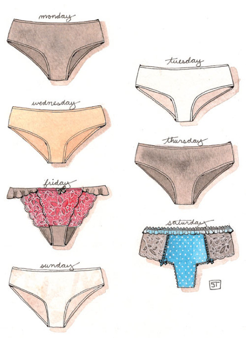 500x687 Drawing Illustration Art Underwear Panties St Sirin Thada