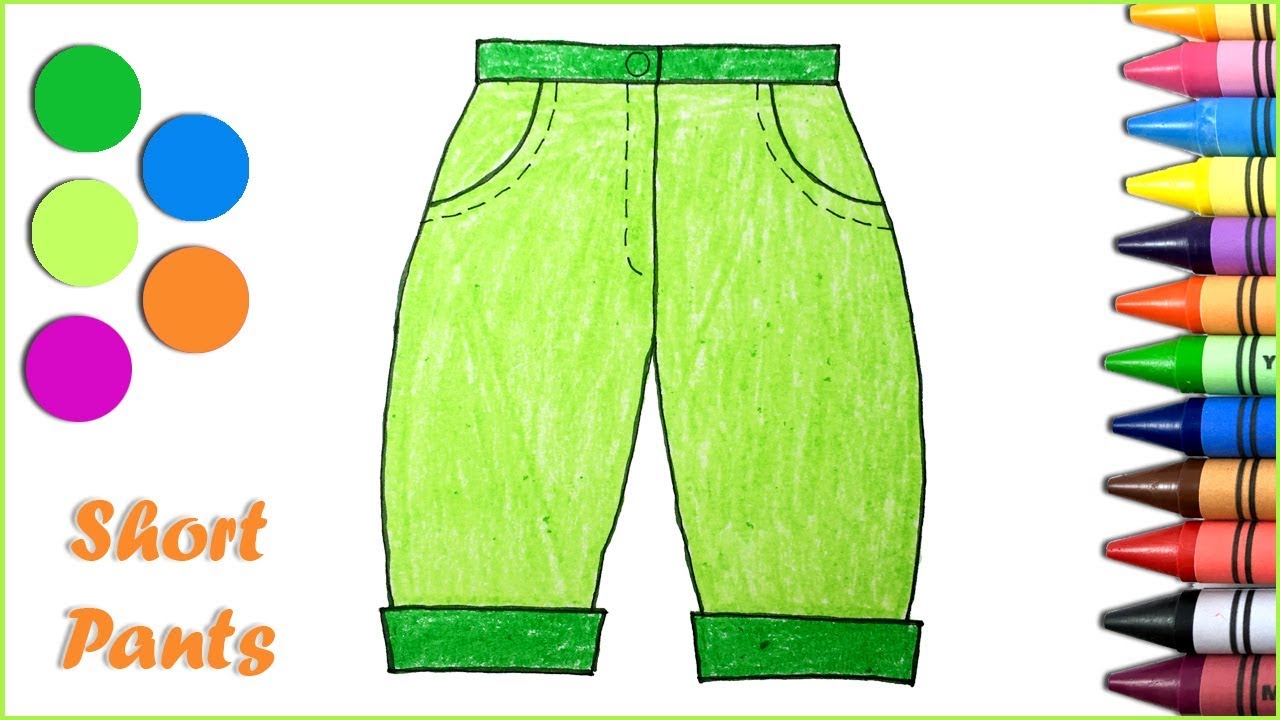 1280x720 How To Draw A Short Pants Drawing And Coloring Pages Kids