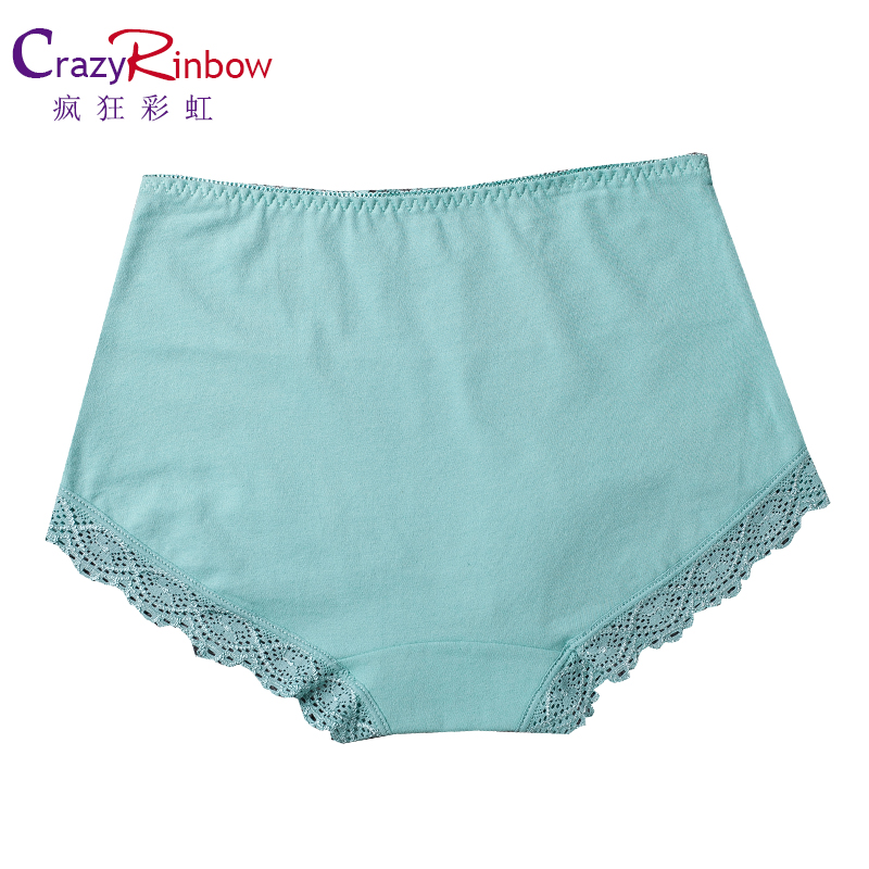 800x800 Sexy Transparent Lace Female Panties 100% Cotton Mid Waist Abdomen