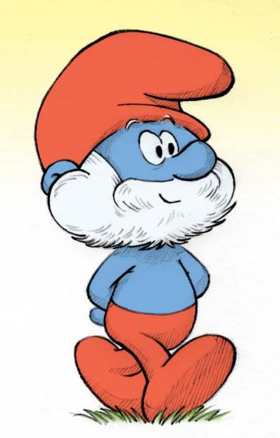 398x622 Papa Smurf Graphics Fonts Childhood