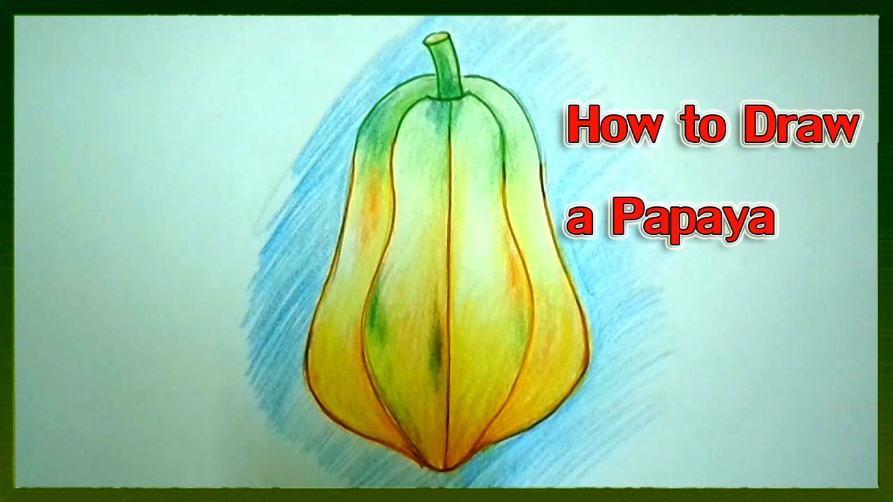 1280x720 How To Draw A Papaya
