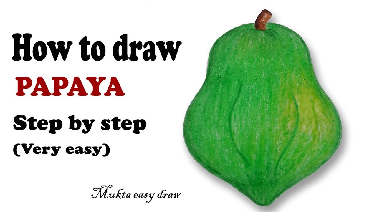 1280x720 How To Draw Papaya.