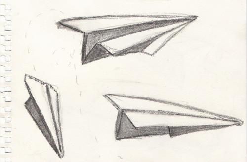 500x329 Paper Airplane Drawings High School Art Lessons