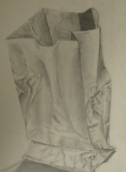 425x580 Paper Bag Value Drawing Artistic Imaginings