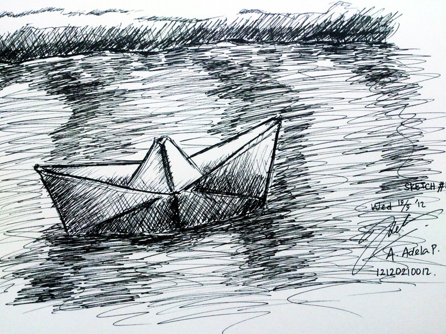 900x675 Sketch 7 Perahu Kertas (Paper Boat) By Adela1015