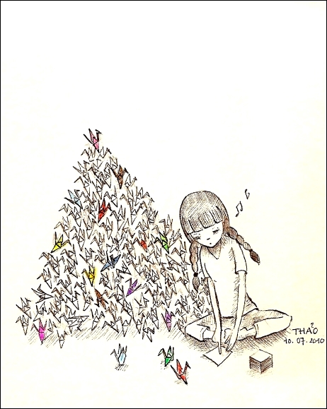 462x579 Silent Sn@il Thousand Paper Cranes