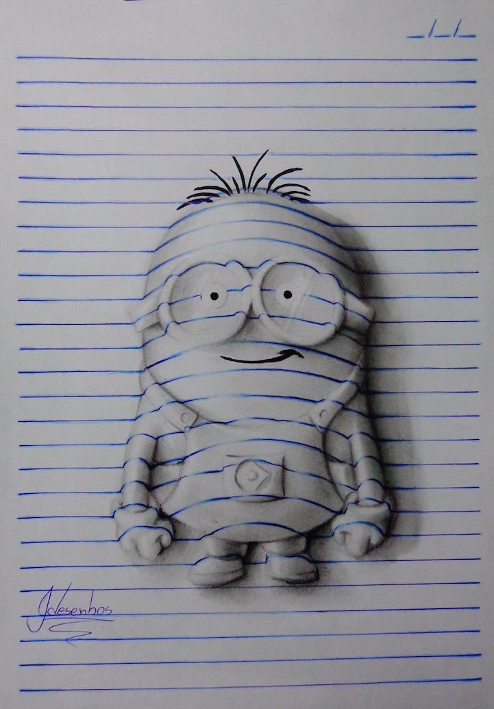 721x1035 Artist Creates Mind Bending 3d Notebook Paper Drawings Amazing