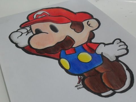 480x360 Dibujando A Paper Mariomini Posterdrawing Paper Mario Frik Art