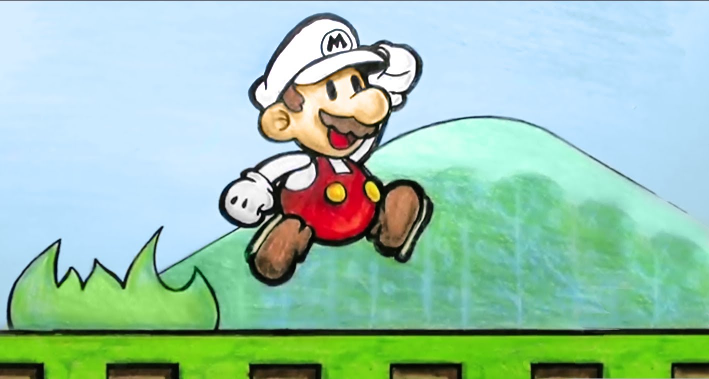 1418x759 How To Draw Paper Mario