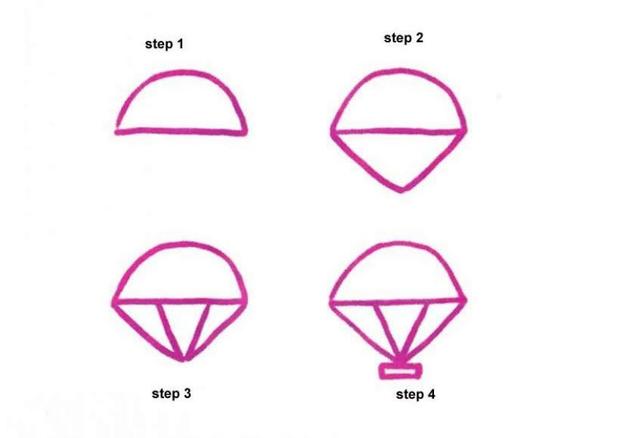 620x438 How To Draw A Parachute Drawing Lesson Drawing Tutorial
