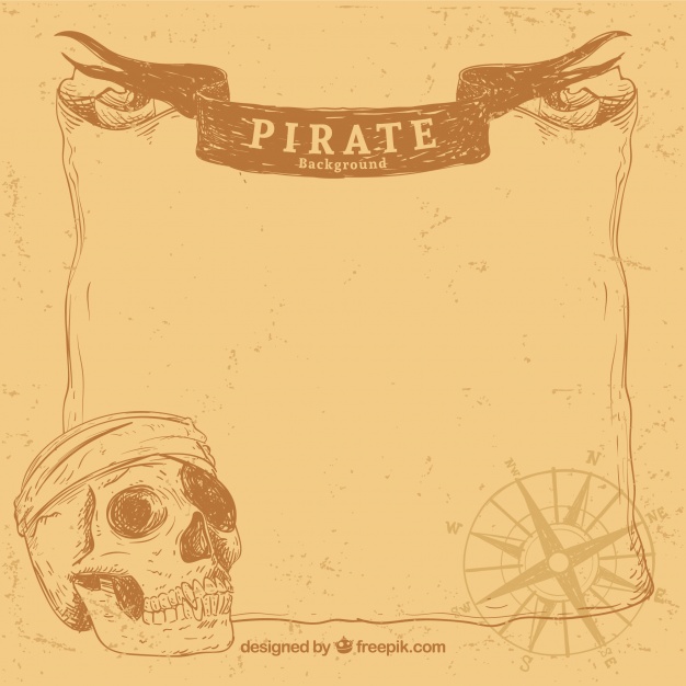 626x626 Vintage Background With Hand Drawn Parchment And Skull Vector