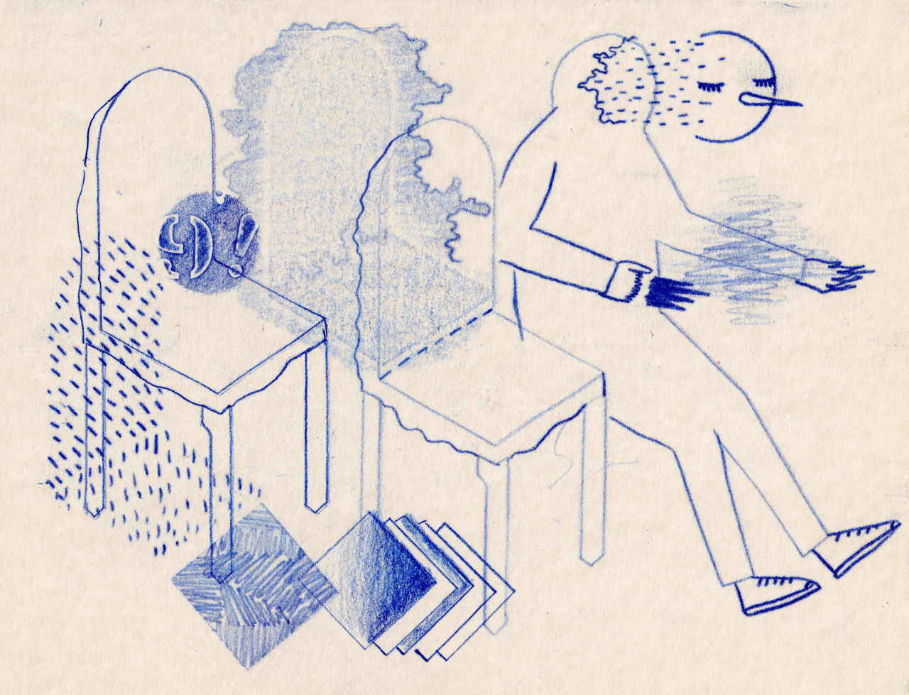 1280x979 Curtonbummingsuntitledcarbon Paper Transfer On Parchment