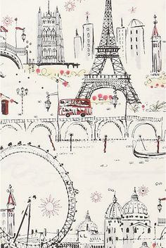 236x352 Paris Drawing Wallpaper