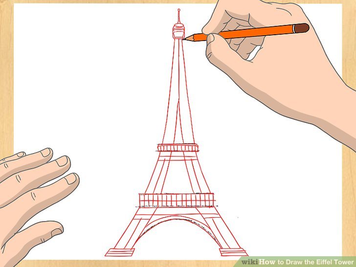 728x546 How To Draw The Eiffel Tower 14 Steps (With Pictures)