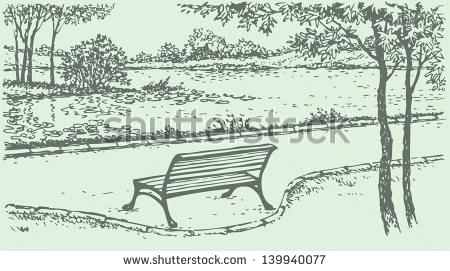 450x271 Park Bench Drawing