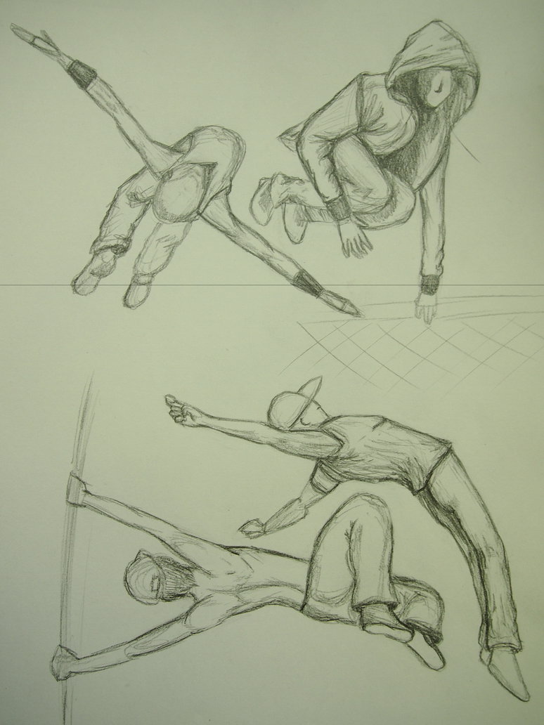 774x1032 Parkour Sketches By Wolfdraw101