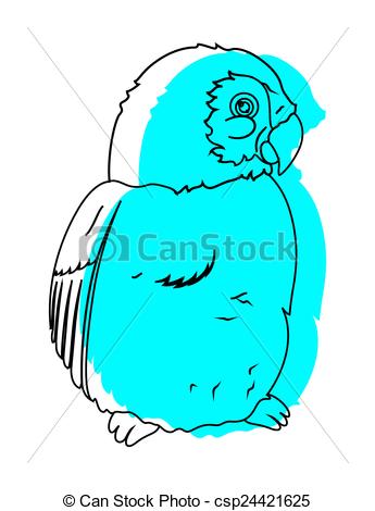 345x470 Cute Bird Drawing. Cute Green Parrot Bird Vector Drawing Art