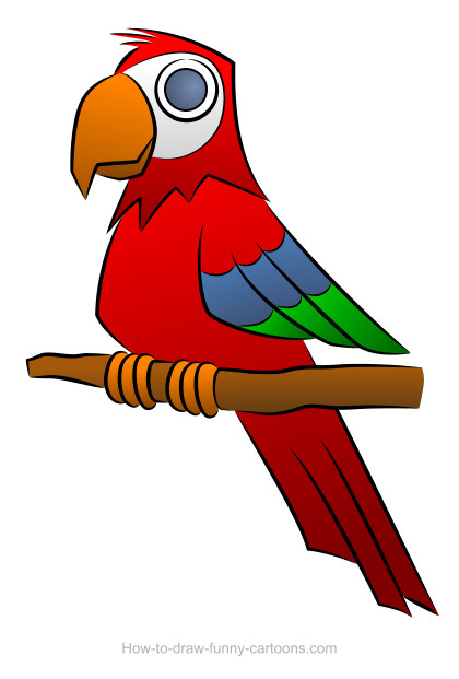 420x621 Parrot Drawing (Sketching + Vector)