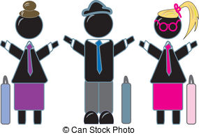 285x194 Illustration Of Female Business Partners Sitting Side By Clip