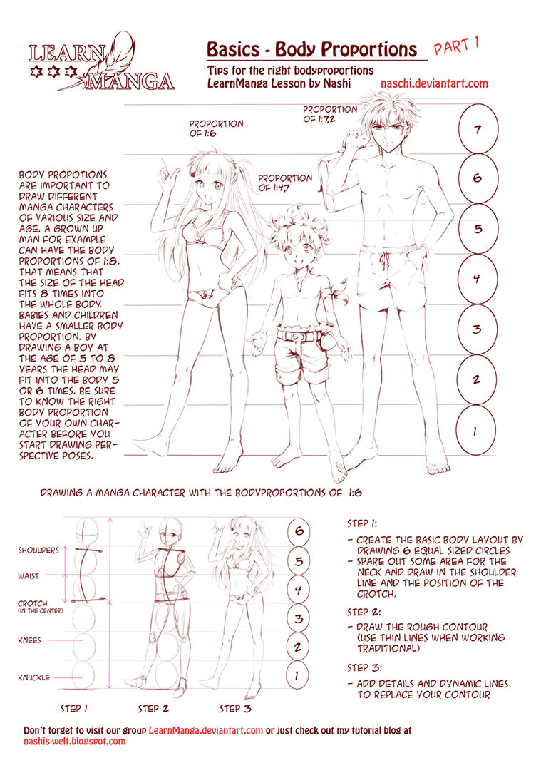 752x1063 Learn Manga Body Proportions By Naschi