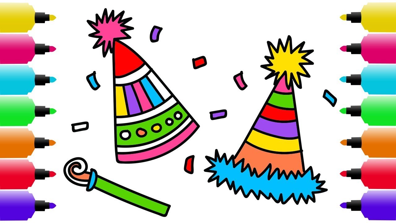 Party Hat Drawing at GetDrawings | Free download