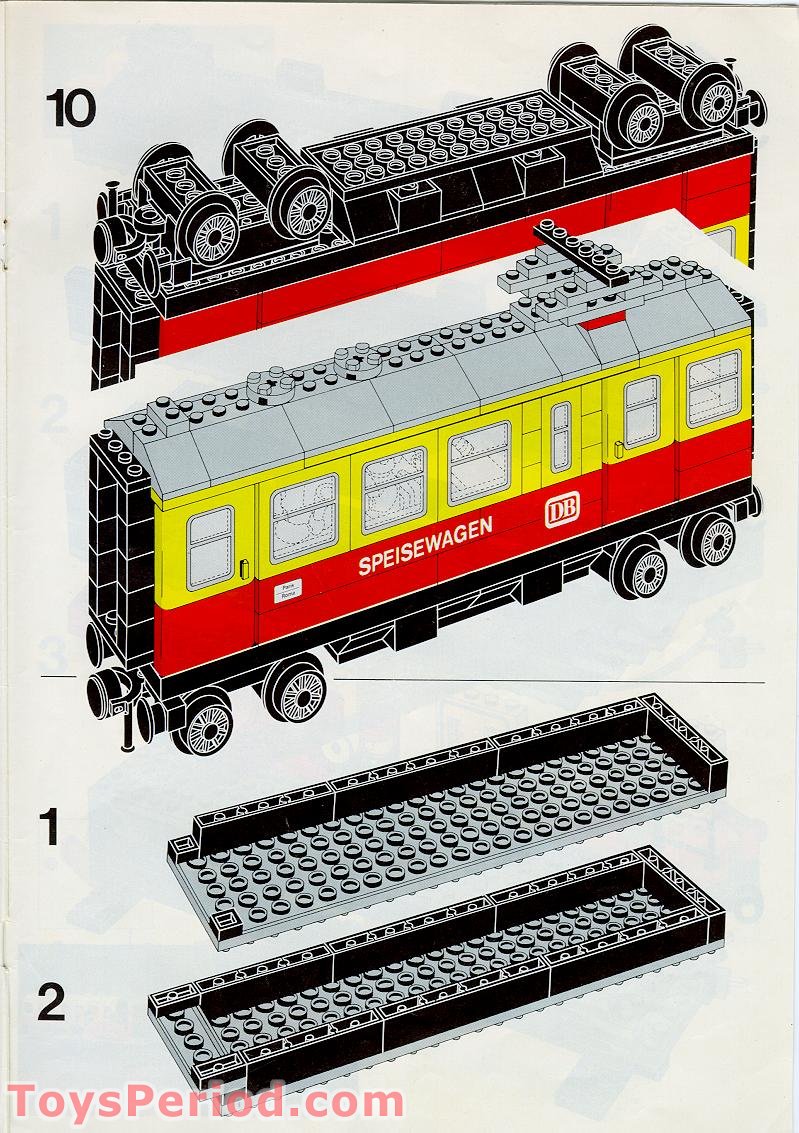 799x1133 Lego 7740 12v Electric Inter City Passenger Train Set Set Parts