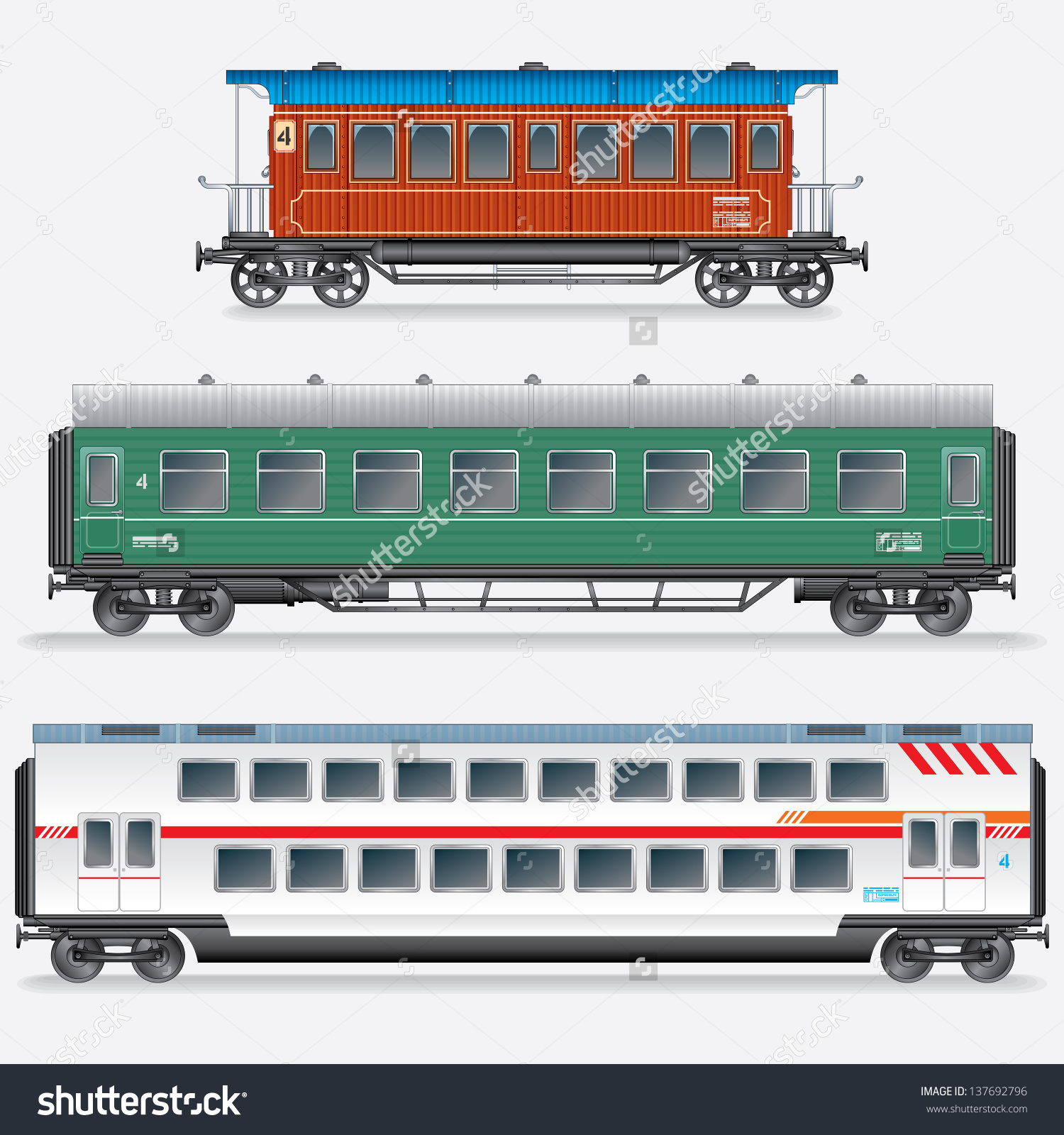 1500x1600 Passenger Train Box Car Side View Full Of People