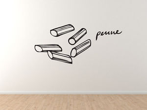 300x225 Pasta Art 3 Penne Artistic Drawing Kitchen Restaurant Decor