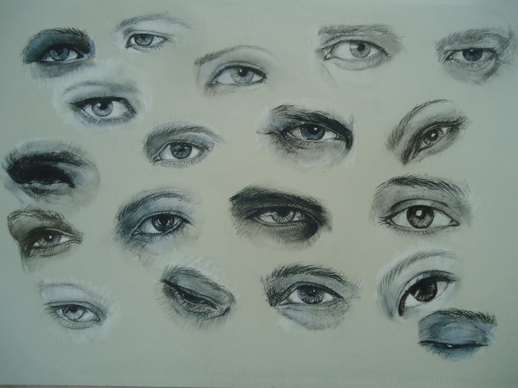 1032x774 Pastel Pencil Eye Drawings By Blackblacksea