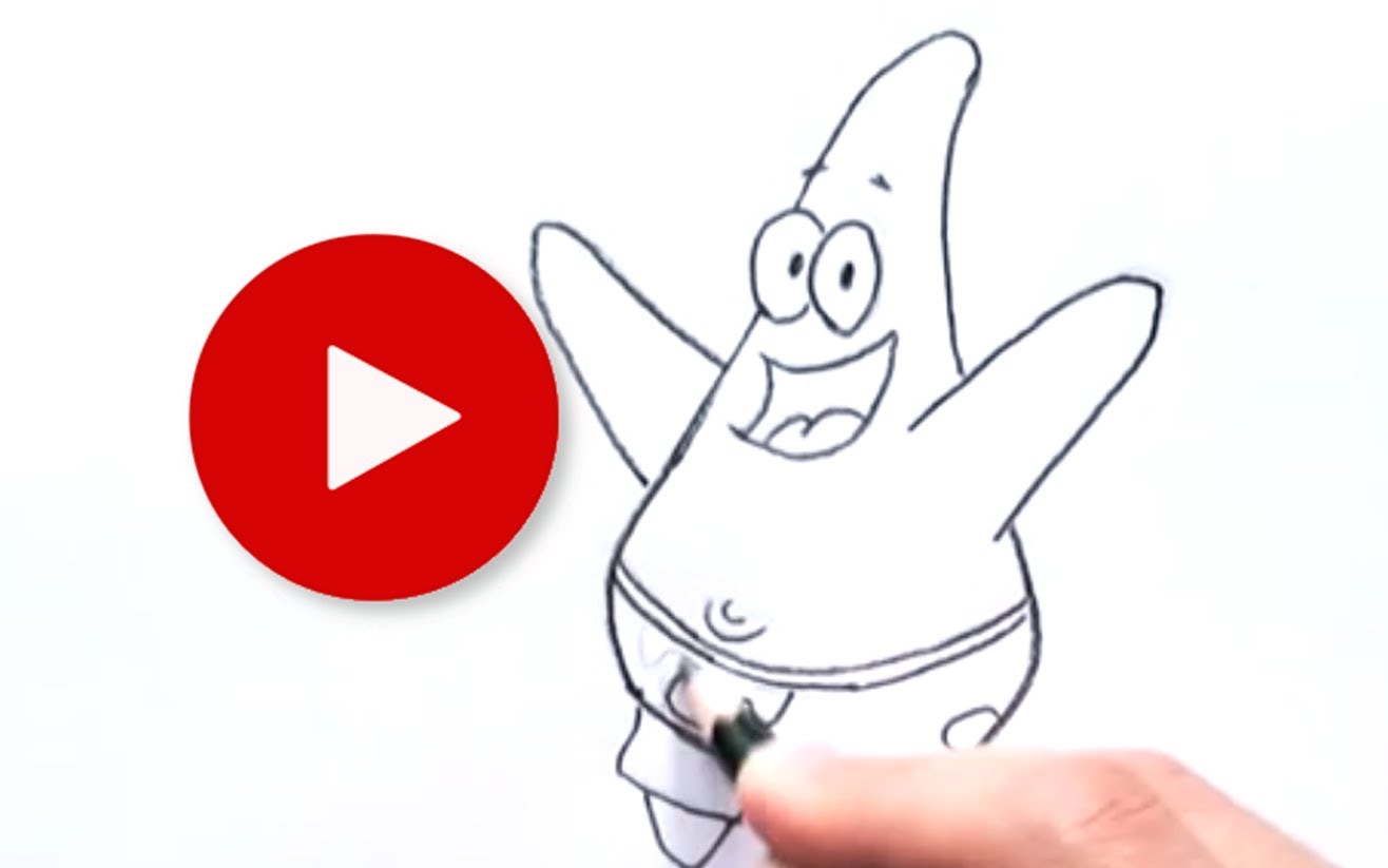 1316x823 How To Draw Patrick Star How To Draw Cartoons 2