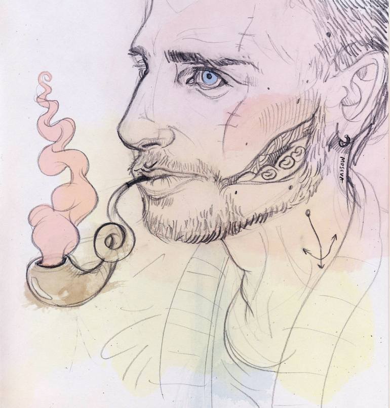 770x807 Saatchi Art Pat Drawing By Ewa Mos