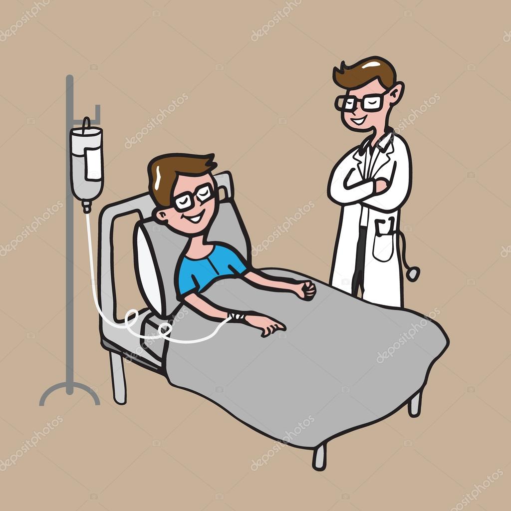1024x1024 Doctor Takes Care Of Patient Cartoon Drawing Stock Vector