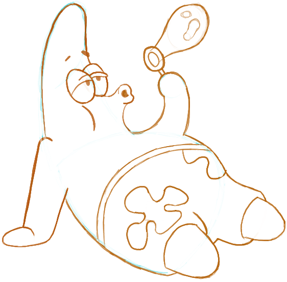 562x552 How To Draw Patrick Star Blowing Bubbles